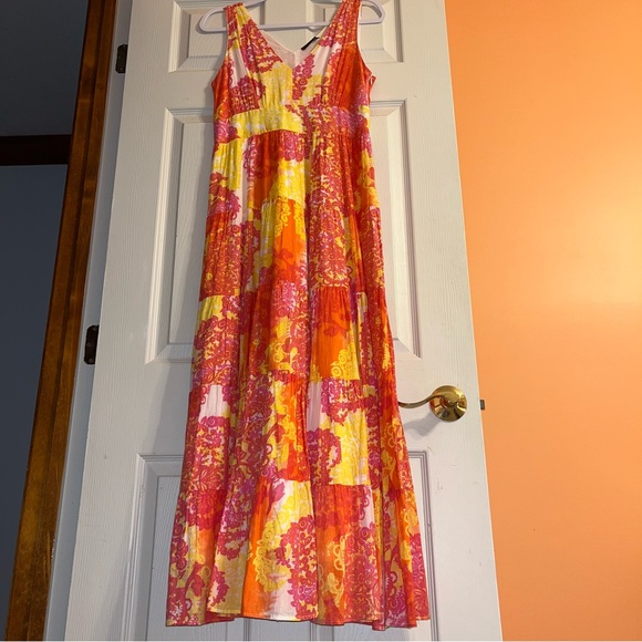 Madison Cotton Tiered Boho Cottagecore Maxi Dress - Picture 7 of 13